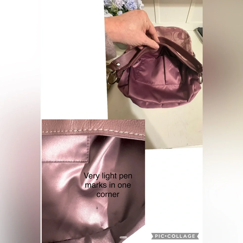 Coach Zoe Optic Signature Large Hobo Handbag Ex Cond FIRM RESERVED - Picture 11 of 11